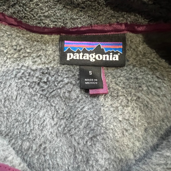 Patagonia Women's Re-Tool Half-Snap Fleece Pullover Gray/Maroon Size Small - Picture 4 of 10